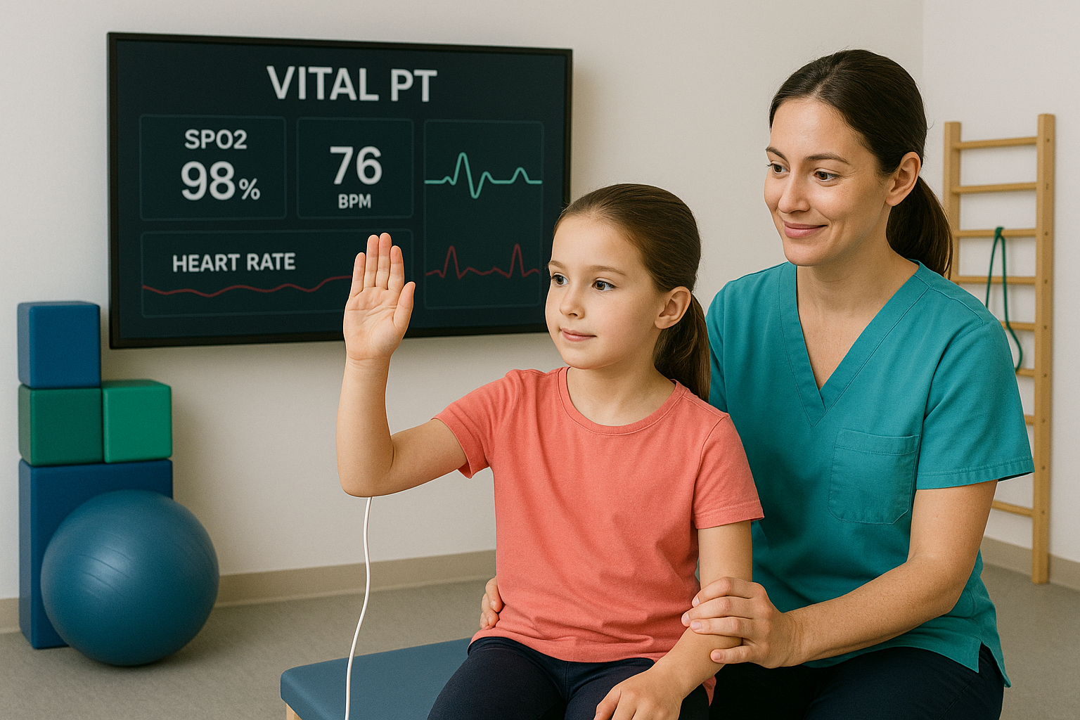 Therapist helping child with exercises